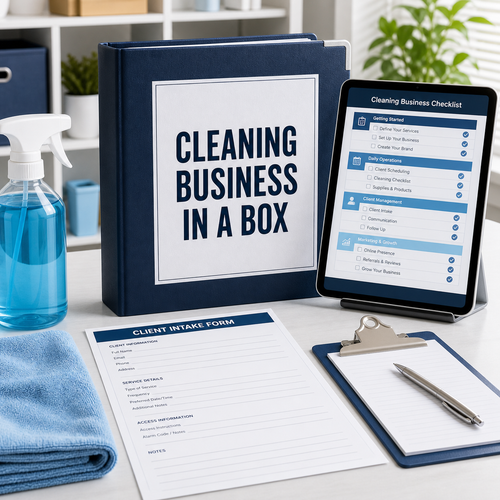 Cleaning Business in a Box editable startup and operations template
