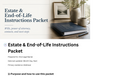 Estate and End-of-Life Instructions Packet digital template